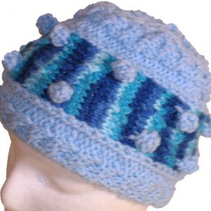 Blue Bobble Hat